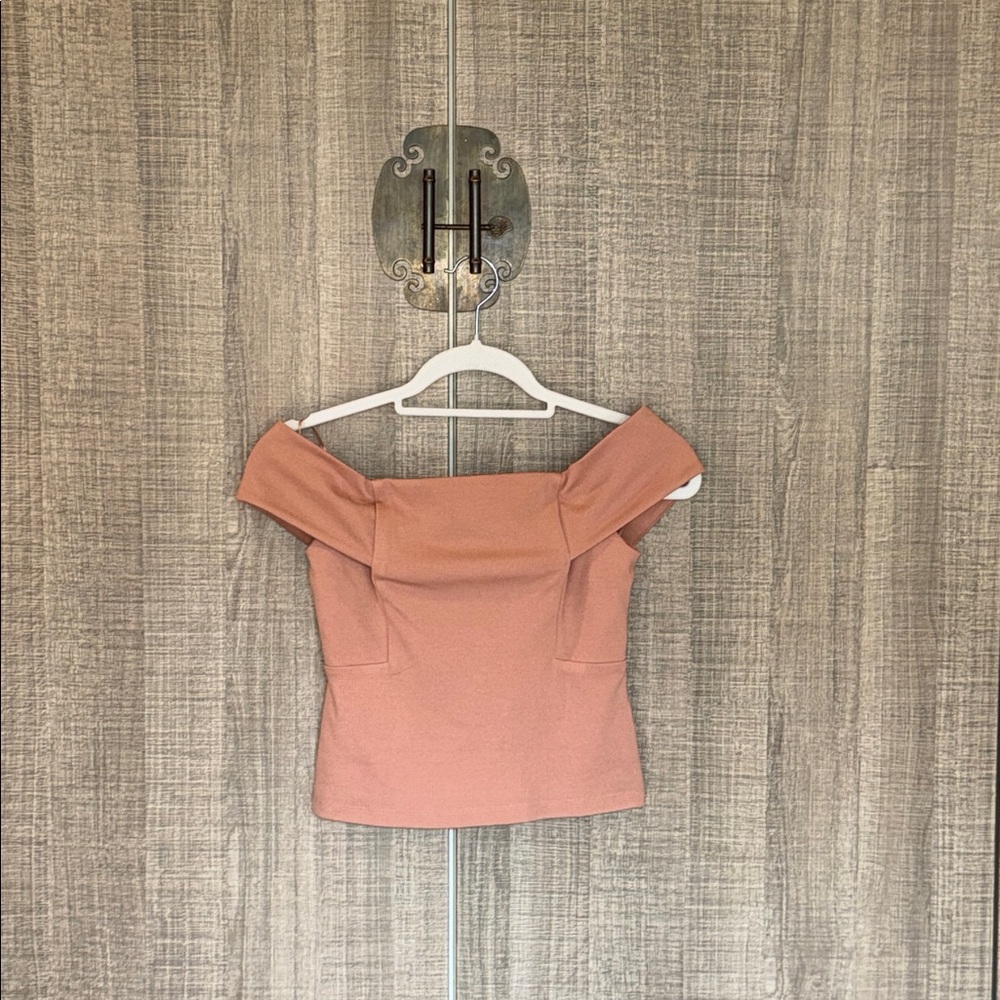 Anthropology Deletta Off-Shoulder‎ Blush Top
